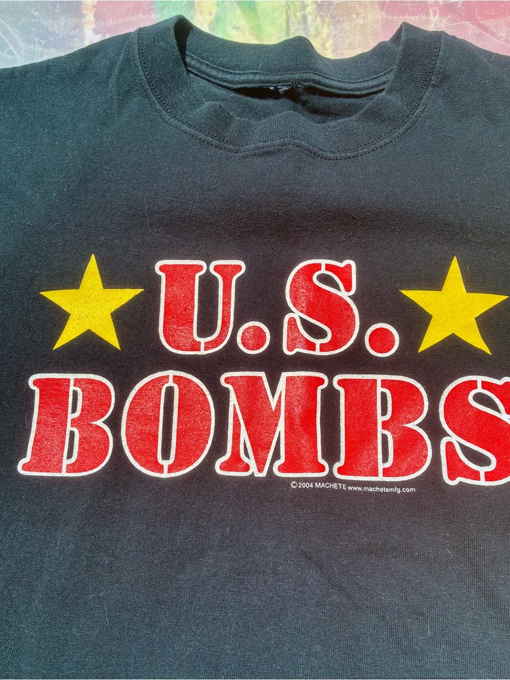 U.S. Bombs punk vintage rare Black Graphic Tee